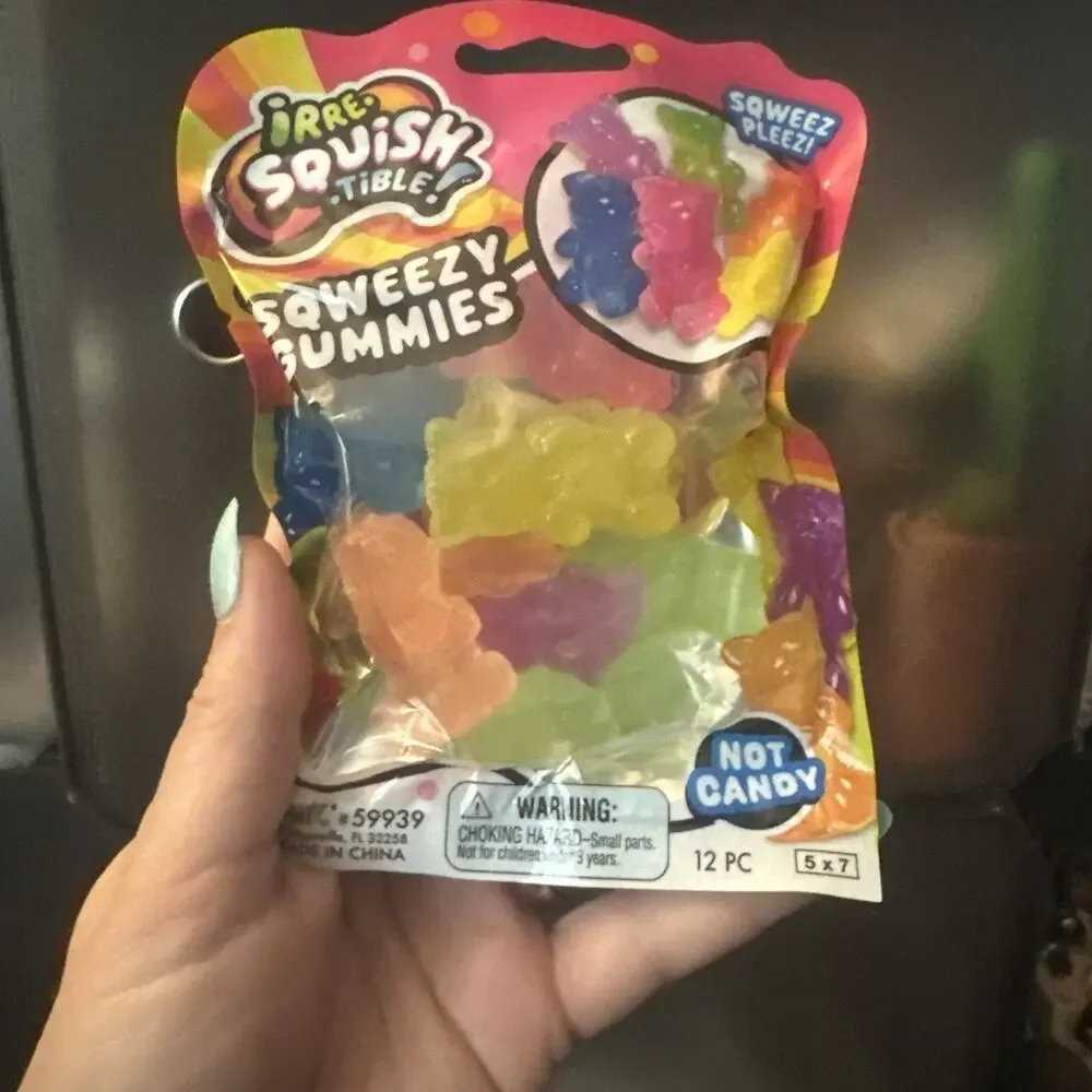 Ja-Ru Mini Gummy Bear/Gummy Worms Squishies! Lot Of 2 Bags 24 Total Not Food